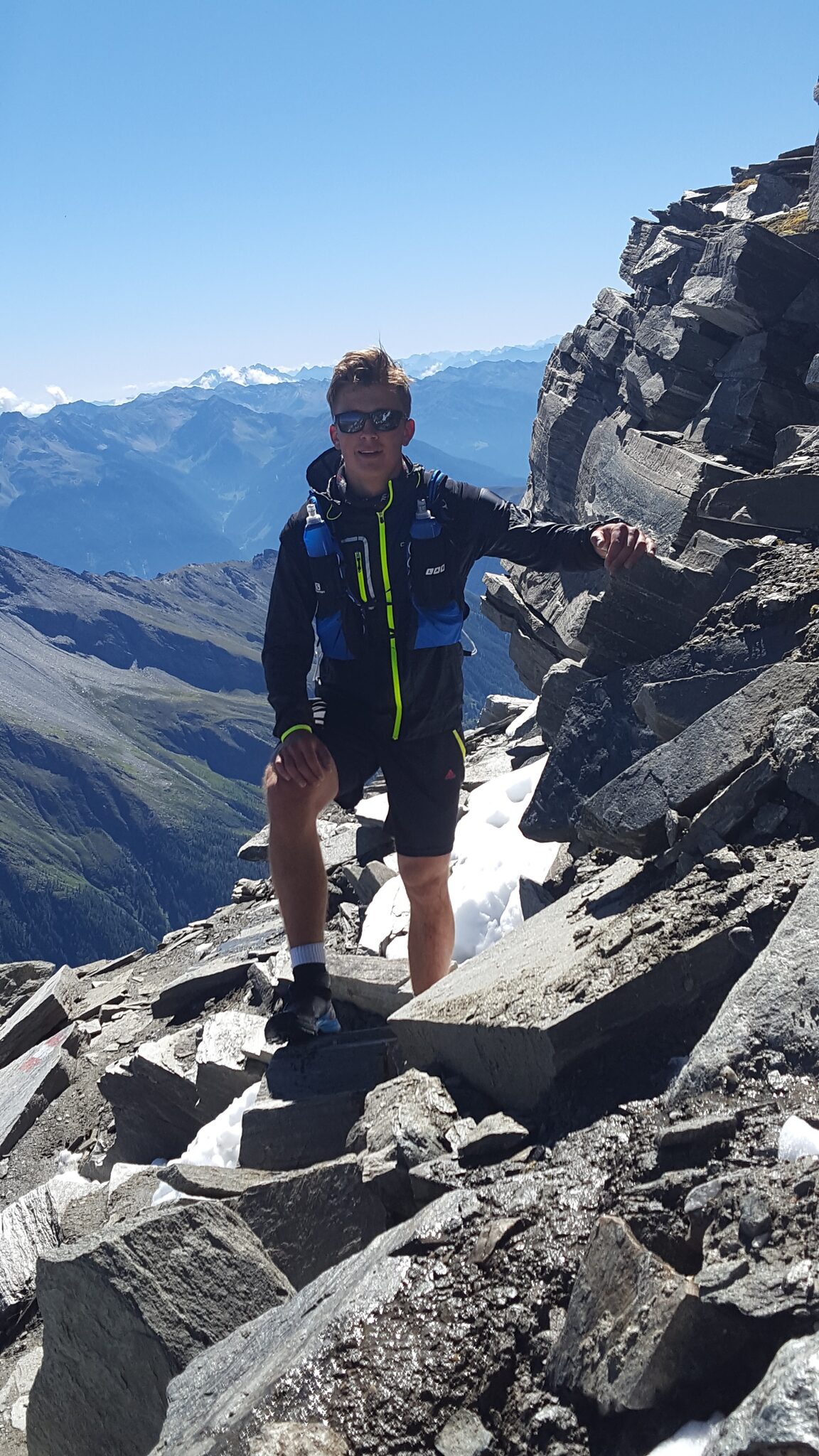 Christian Hartmann during a mountain ascent