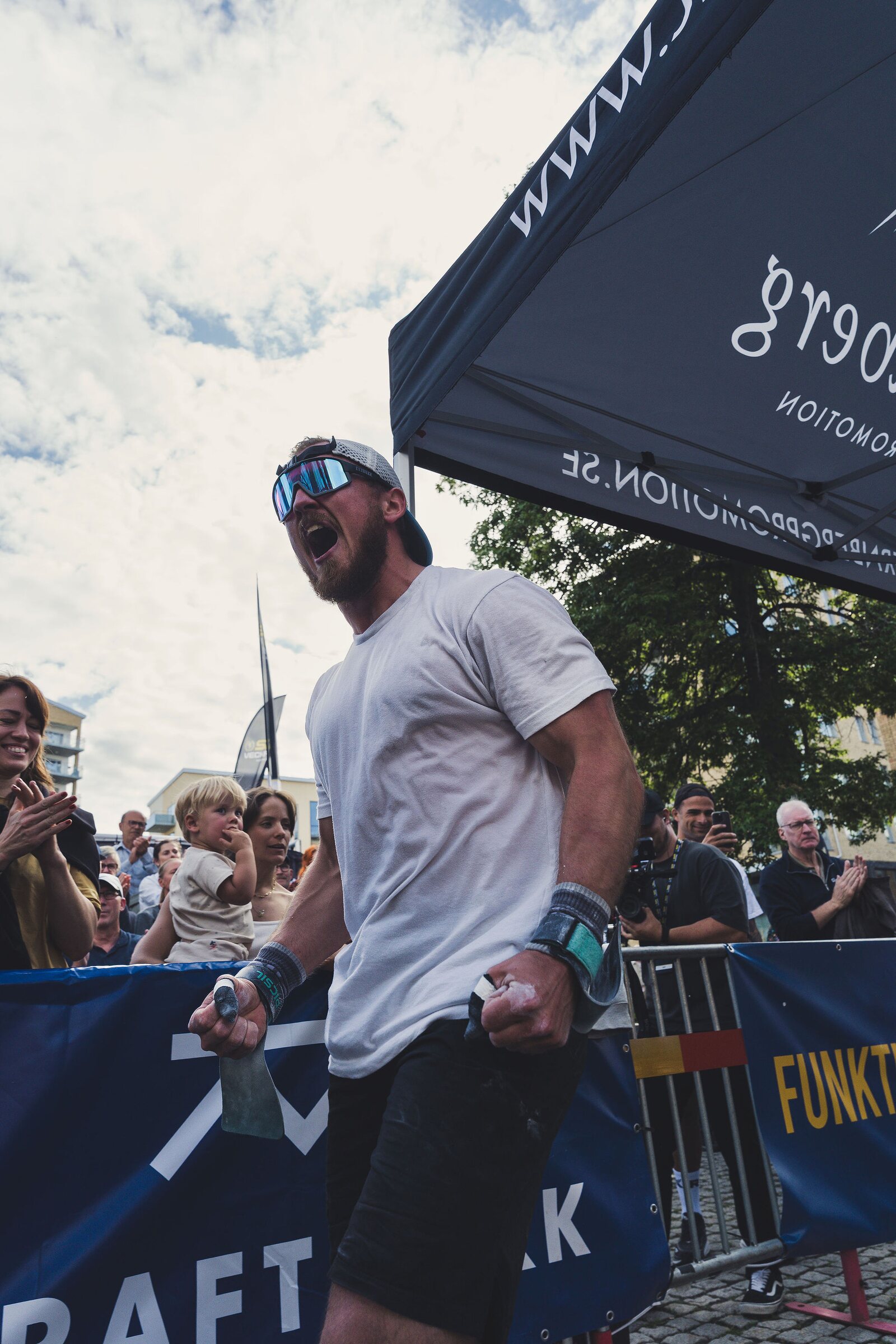 Christian Hartmann celebrating after a competition event