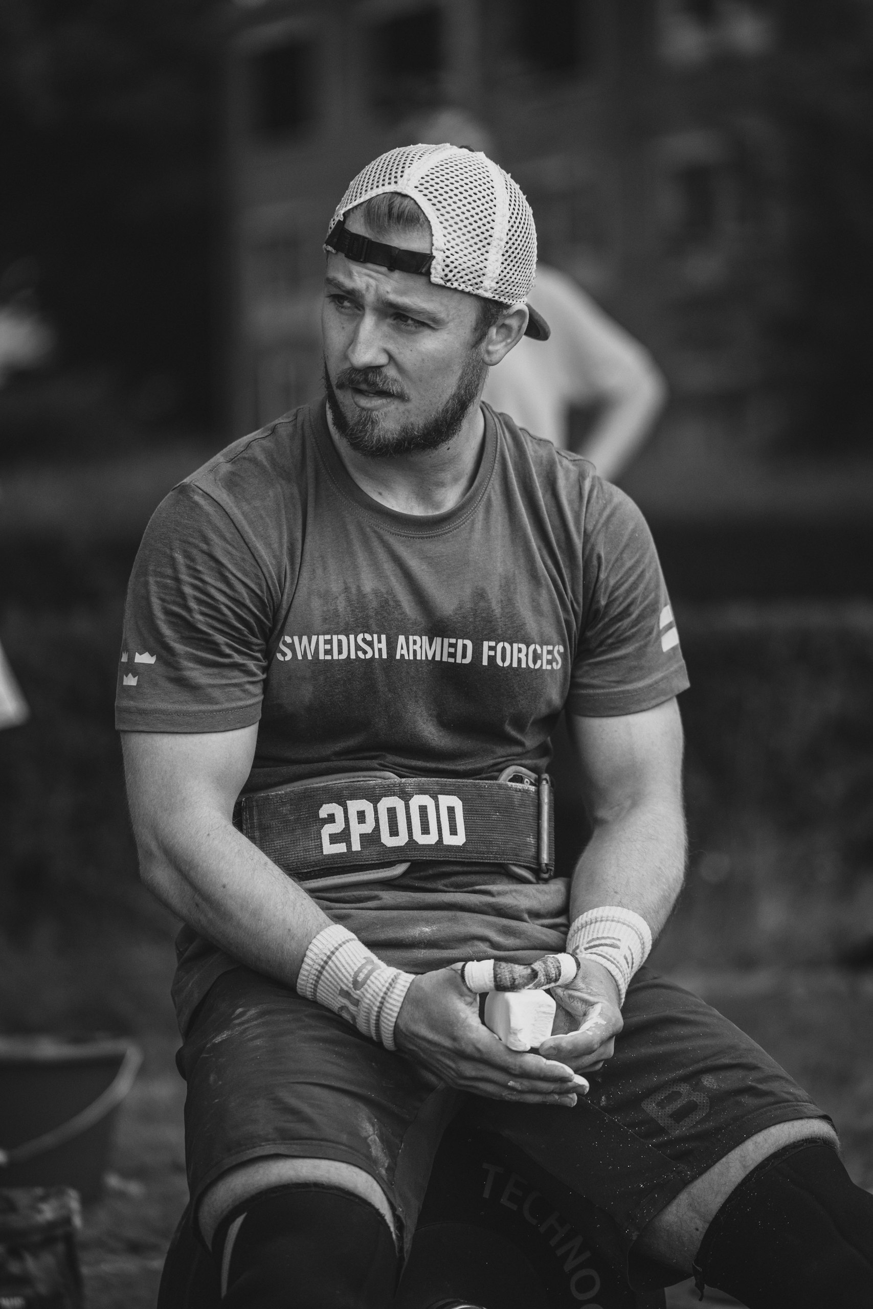 Christian Hartmann between events with the Swedish Armed Forces team